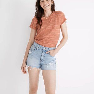 Madewell The Perfect Jean Short in Fiore Wash: Destroyed Edition - Denim Shorts